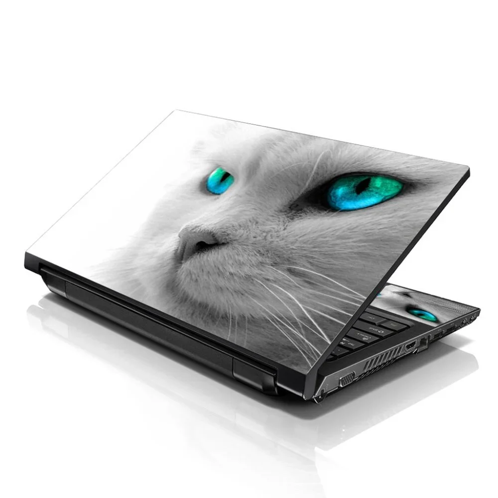 LSS 15.6 & 17.3 Inches Laptop Notebook Skin Sticker Decal - Blue Eyed Cat